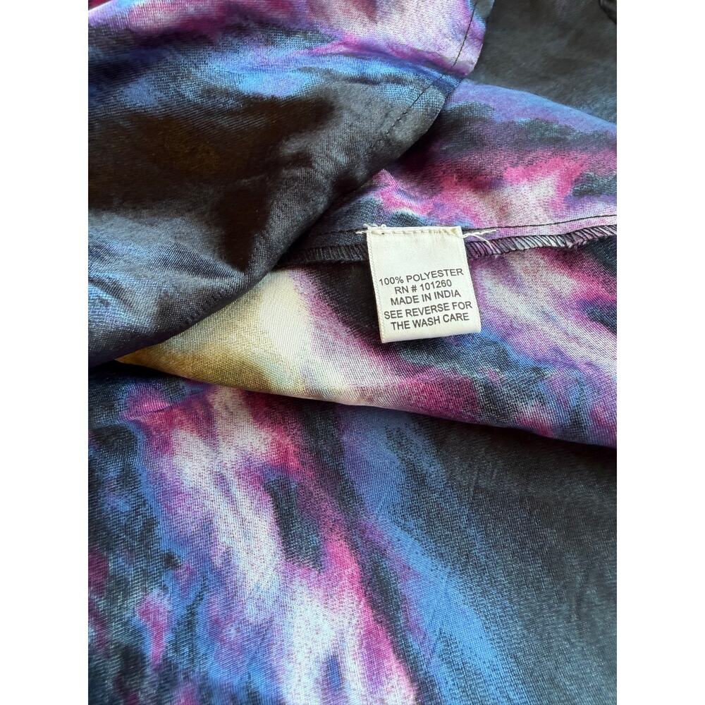 Boho Hippie Tie Dye Retro Silkey Elastic Waist Maxi/ Midi Skirt Lg Her Destiny - Picture 13 of 16